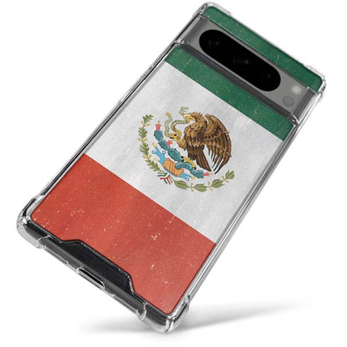 Mexico Flag Distressed Google Pixel 8 Pro Clear Case